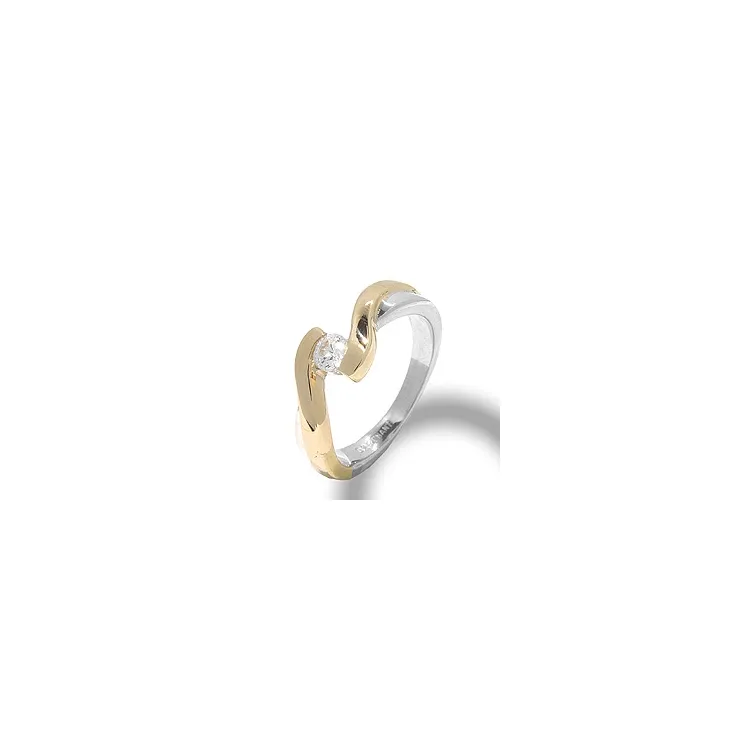 Ring aus Silber mit 8 Karat Gold