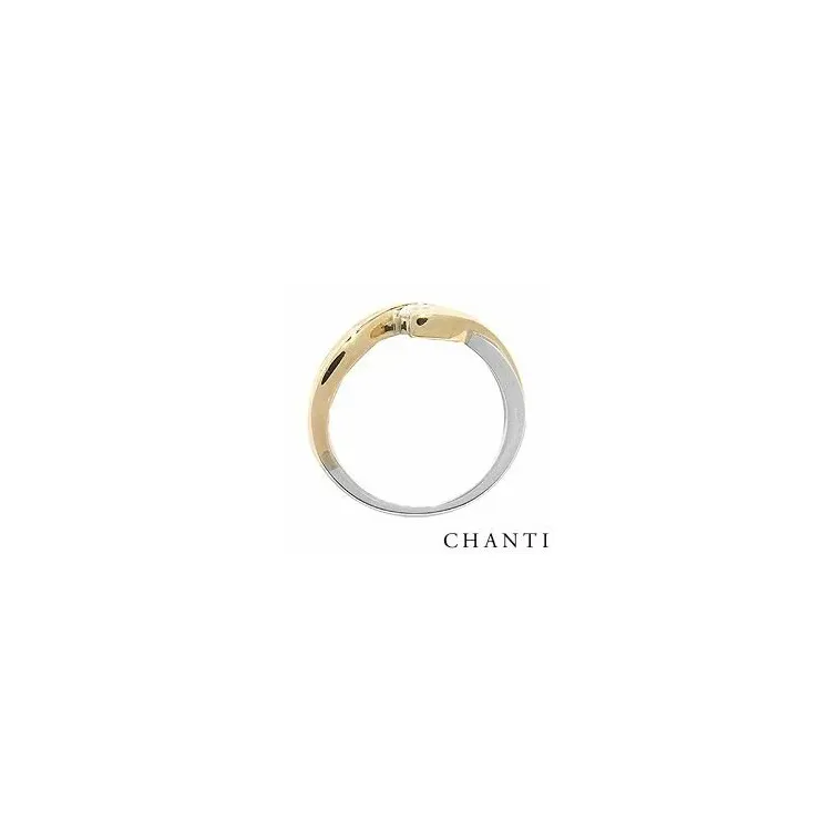 Ring aus Silber mit 8 Karat Gold