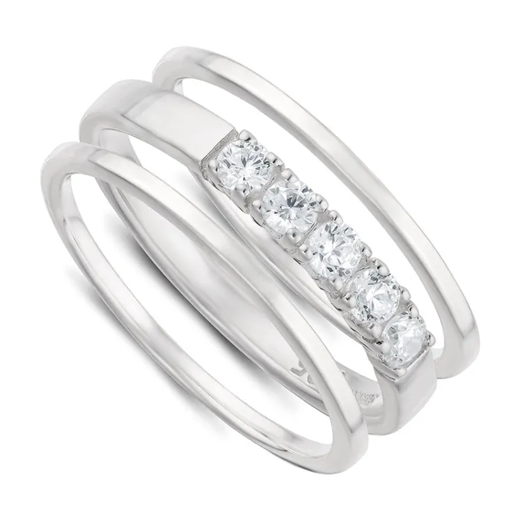 Zirkon fingerringe aus Silber