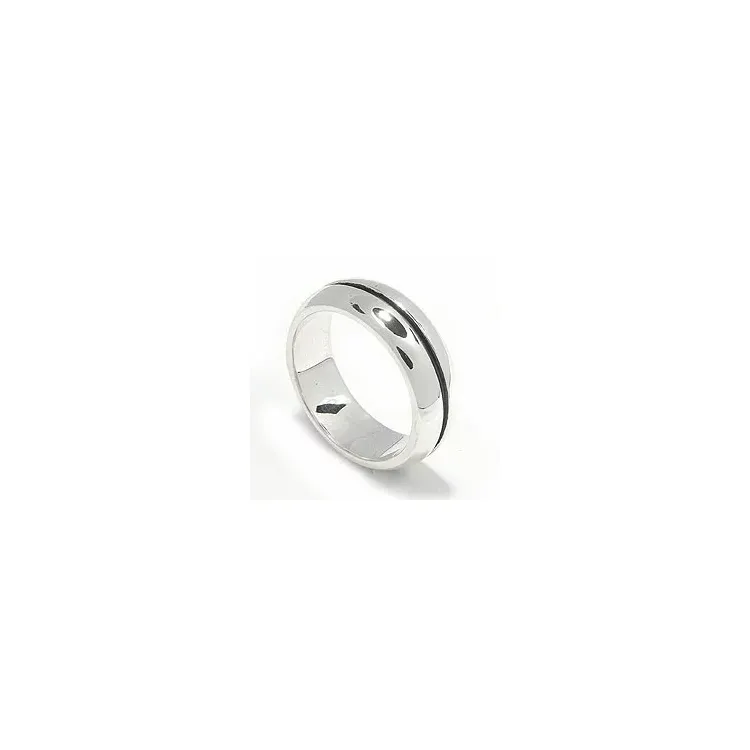 Herrenring aus oxidiertem Sterlingsilber