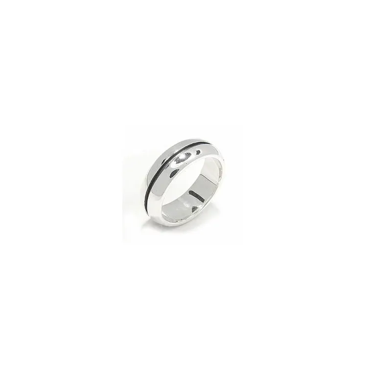 Herrenring aus oxidiertem Sterlingsilber