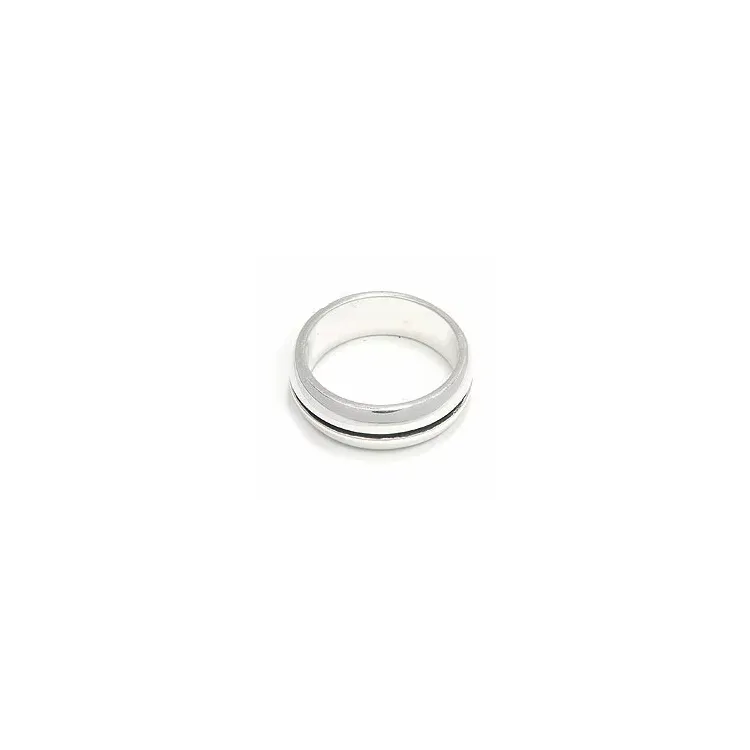Herrenring aus oxidiertem Sterlingsilber