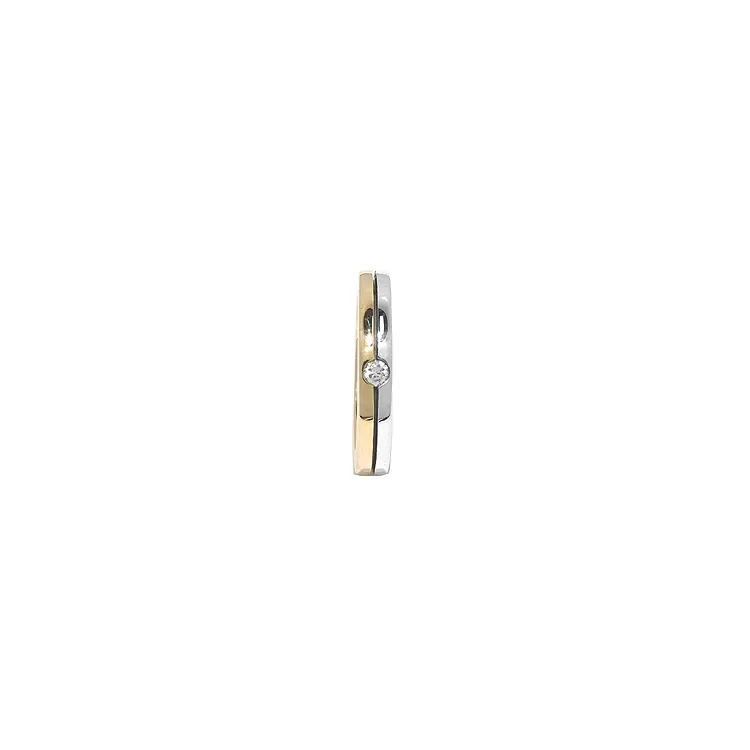 Ring aus oxidiertem Sterlingsilber mit 8 Karat Gold