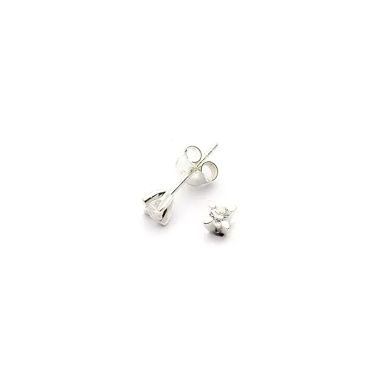 5 mm solitärohrstecker in silber