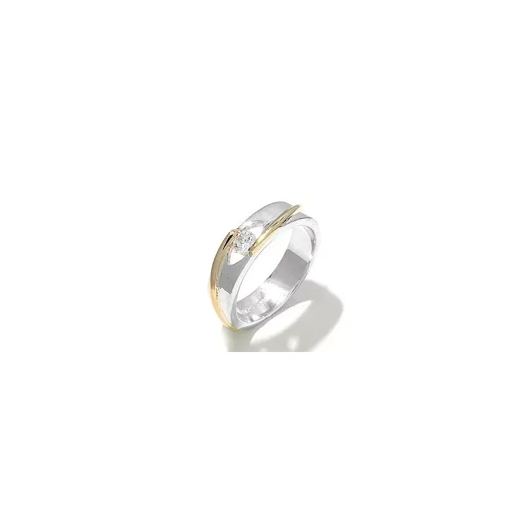 Ring aus Silber mit 8 Karat Gold