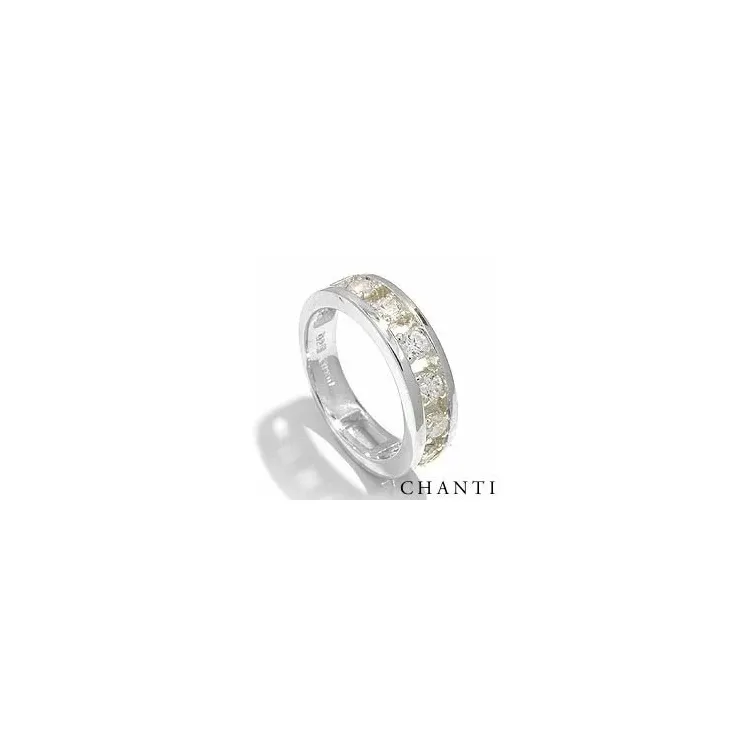 Einfacher zirkon ring aus silber