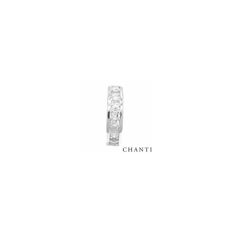 Einfacher zirkon ring aus silber