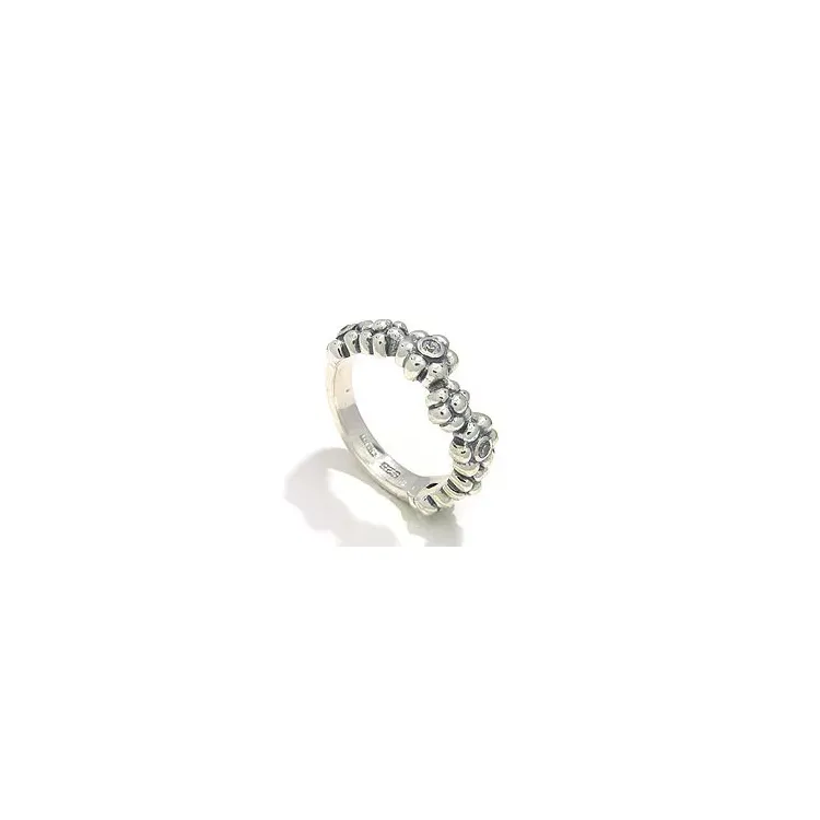 Blumen Ring aus Silber