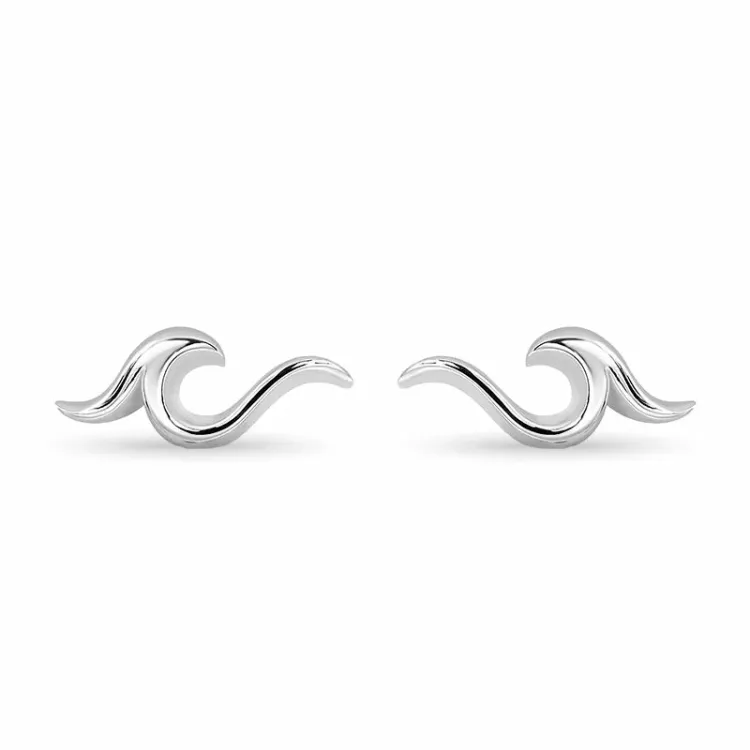 Kleiderbügel Ohrstecker in Silber