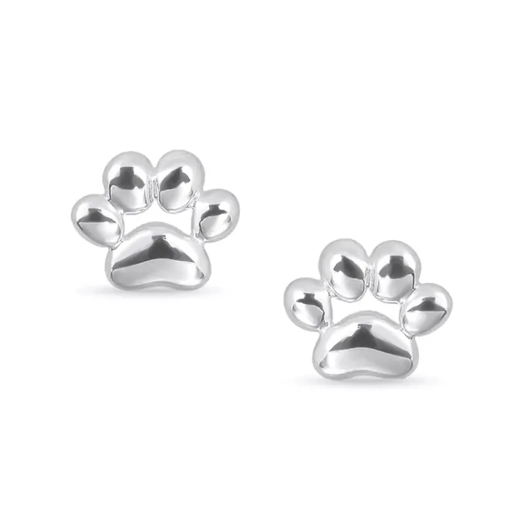 Pfote Ohrstecker in Silber - Little Ones