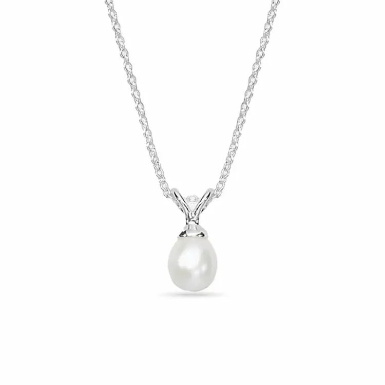 Perle Halskette mit Anhänger aus Silber