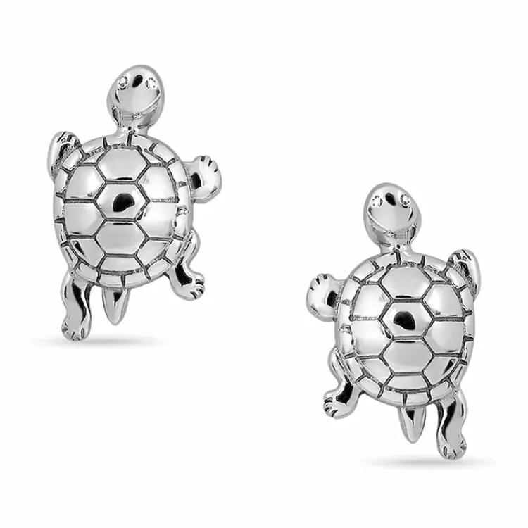 Schildkröte Ohrringe in Silber