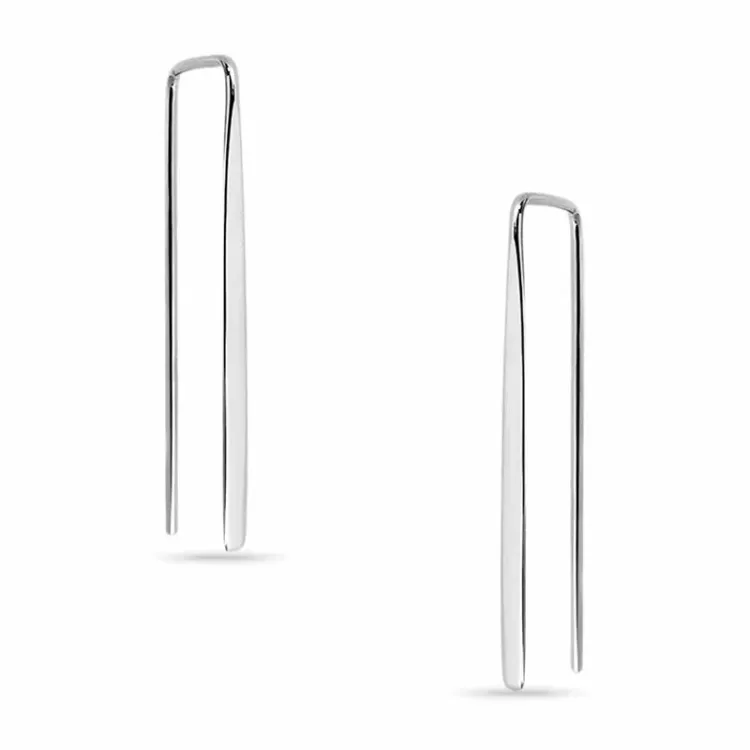 lange Ohrringe in Silber