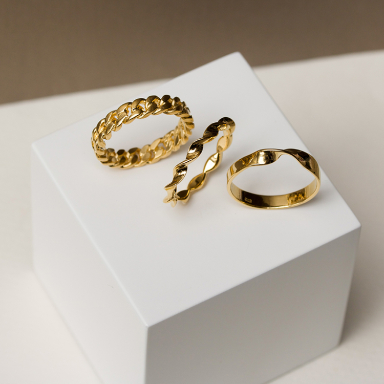 Ring aus vergoldetem Sterlingsilber