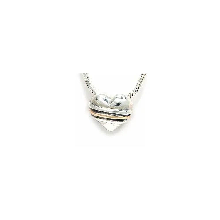 Anhänger aus oxidiertem Sterlingsilber und 8 Karat Gold