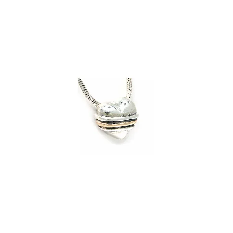Anhänger aus oxidiertem Sterlingsilber und 8 Karat Gold