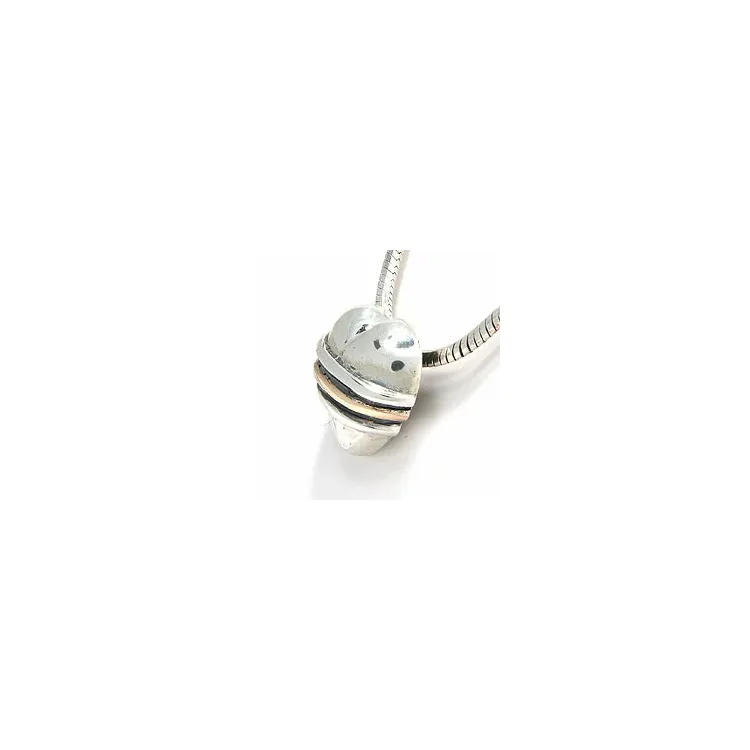 Anhänger aus oxidiertem Sterlingsilber und 8 Karat Gold