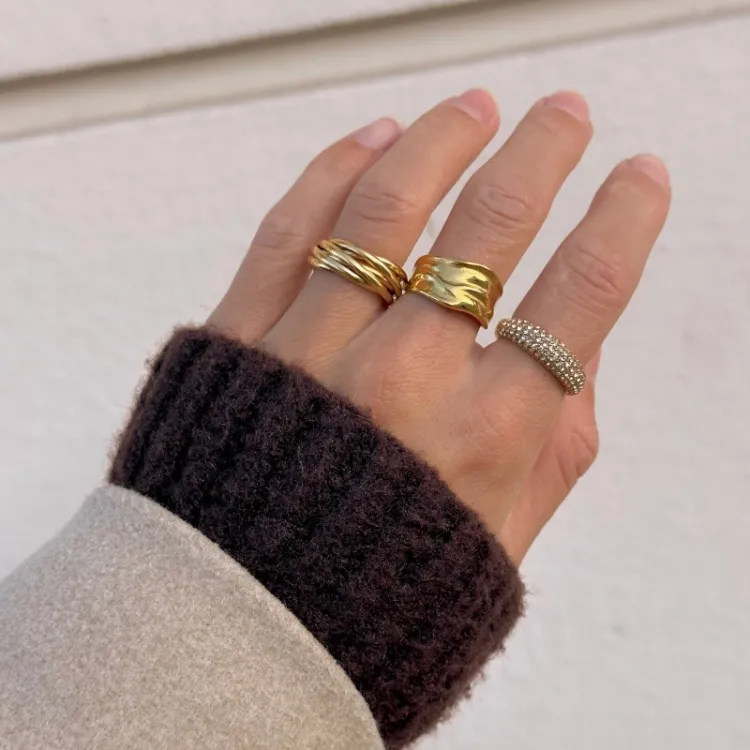 Knoten Ring aus vergoldetem Sterlingsilber