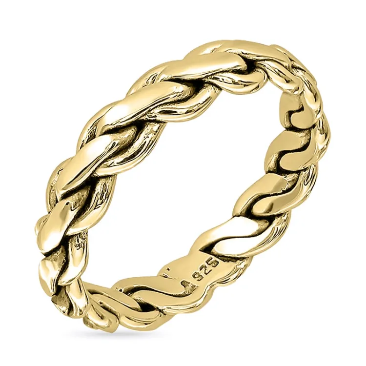 Kette Ring aus vergoldetem Sterlingsilber