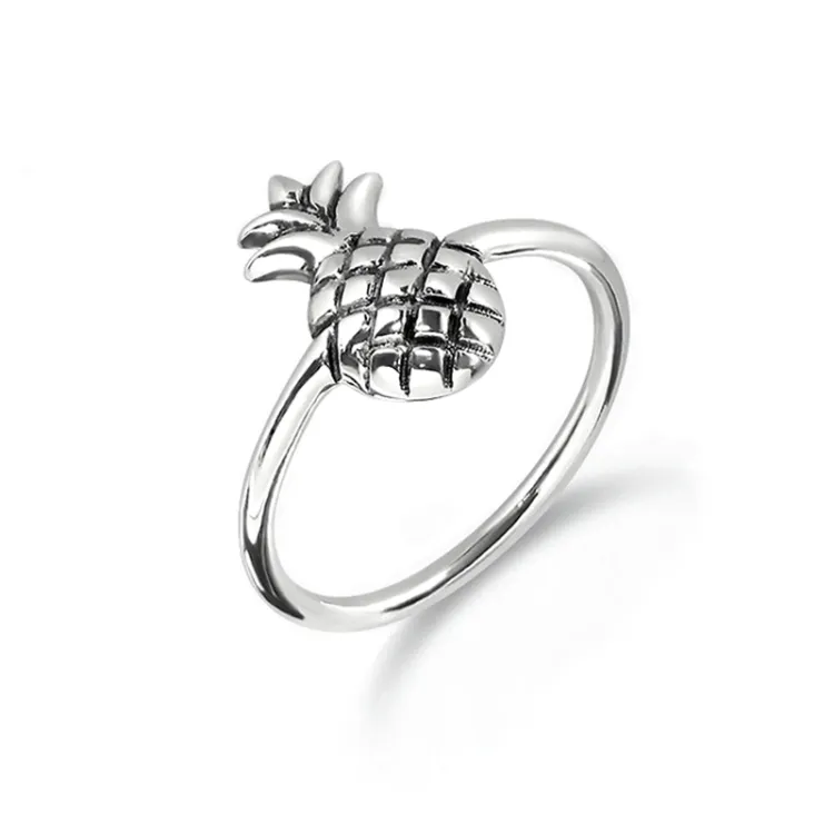 Ananas Ring aus Silber