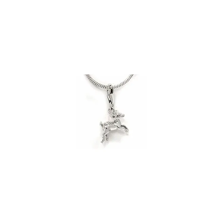 Damhirsch Charm Anhänger aus Silber 