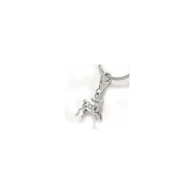 Damhirsch Charm Anhänger aus Silber 