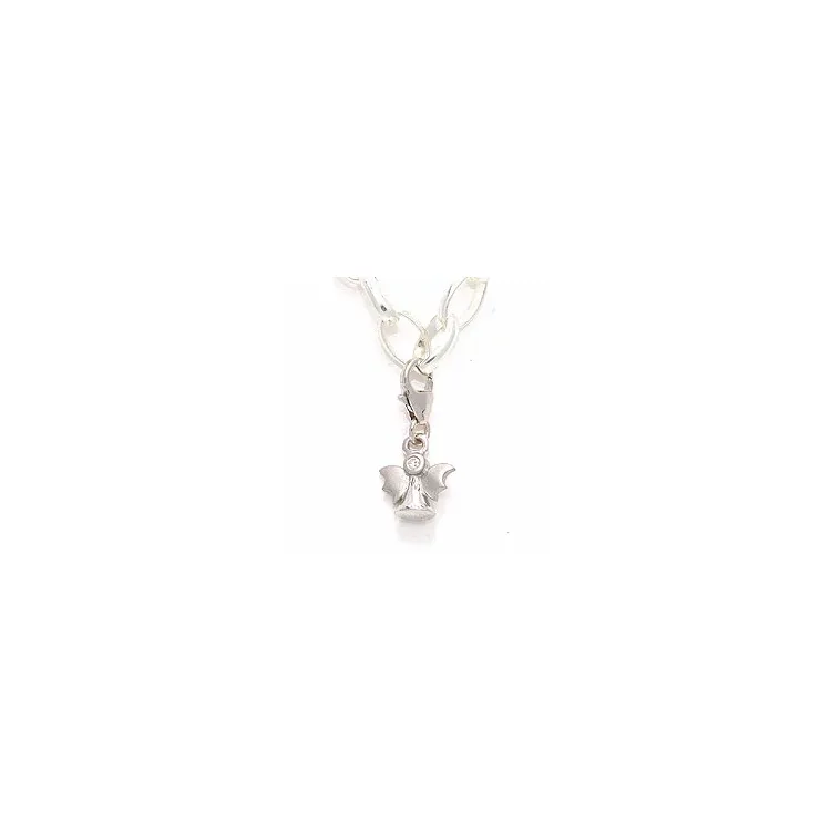 Engel Zirkon Charm Anhänger aus Silber