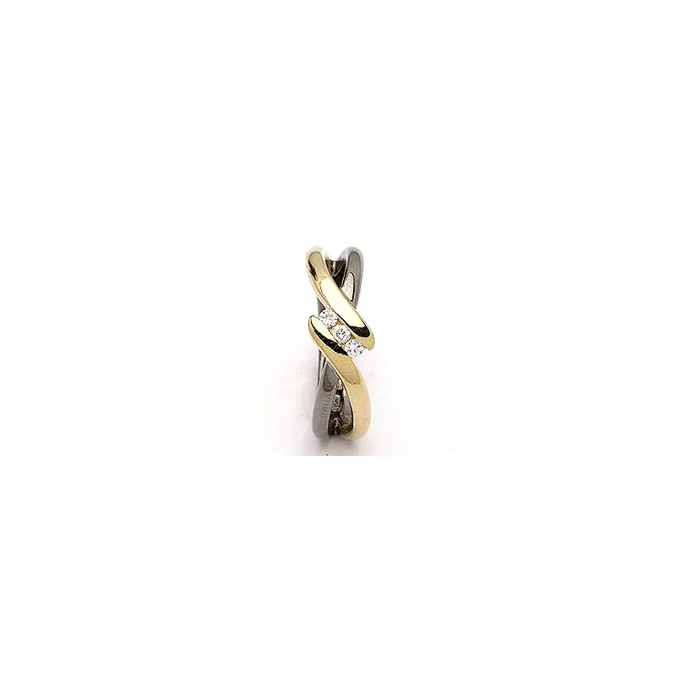 Dark Harmony Ring aus Silber mit vergoldetem Sterlingsilber