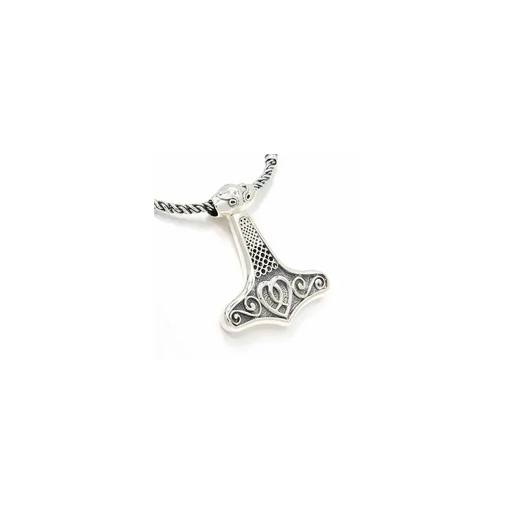 Herren Thors Hammer Anhänger aus oxidiertem Sterlingsilber