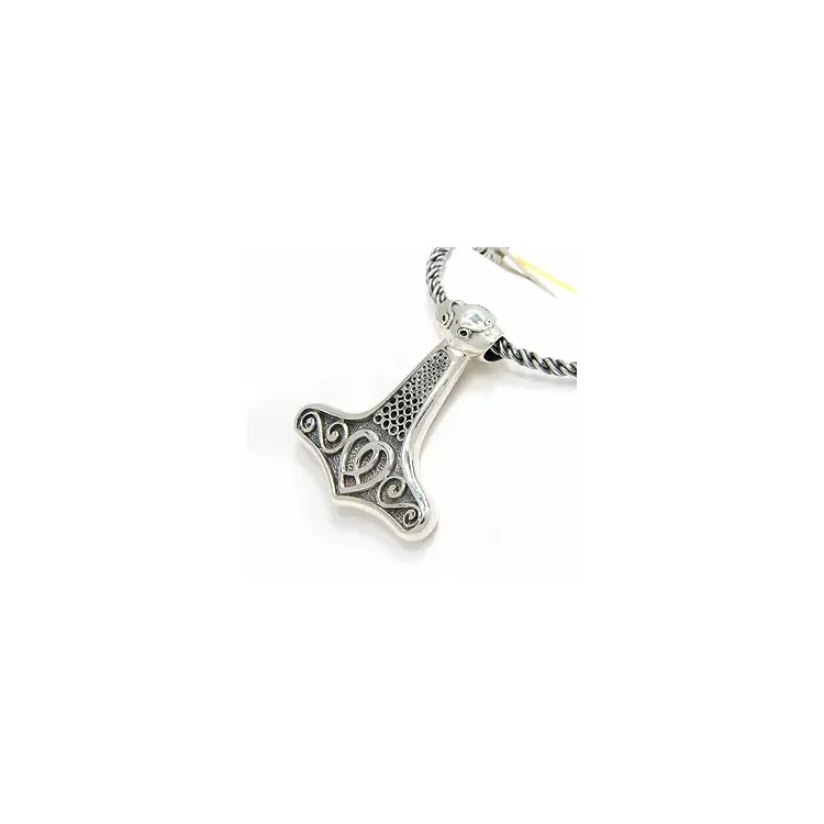 Herren Thors Hammer Anhänger aus oxidiertem Sterlingsilber