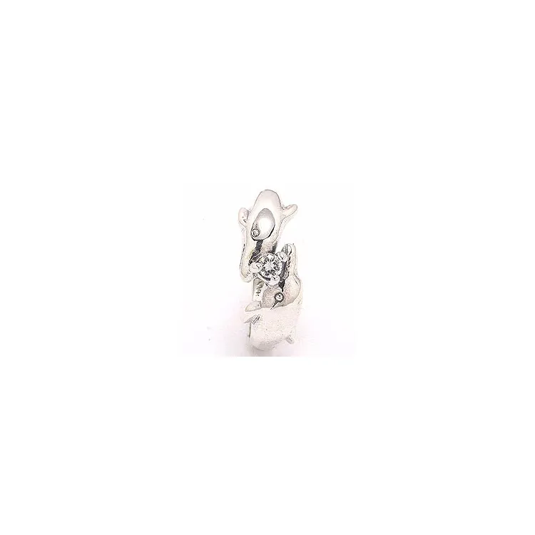 Delfin Ring aus oxidiertem Sterlingsilber