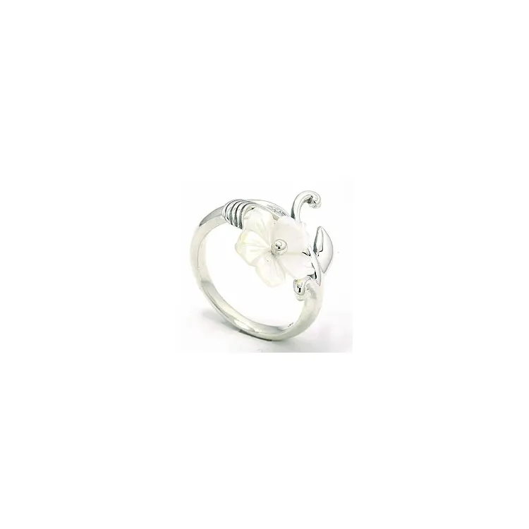 Blumenring aus oxidiertem Sterlingsilber