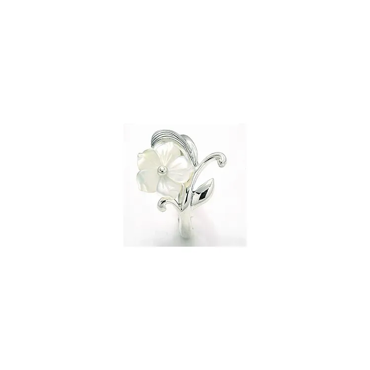 Blumenring aus oxidiertem Sterlingsilber