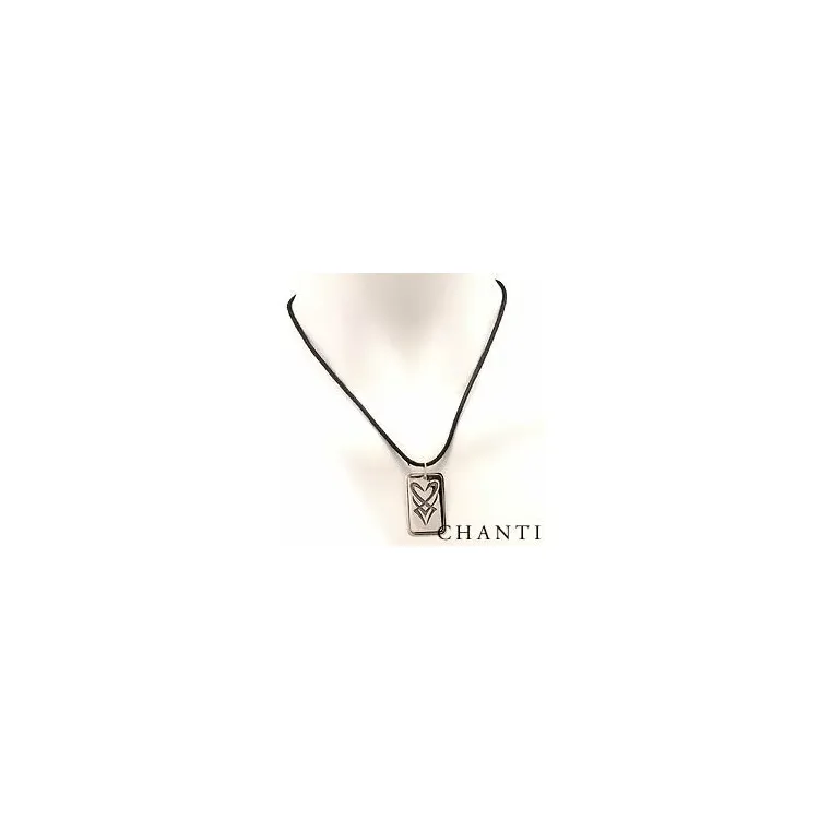 Dogtag Anhänger mit Halskette aus Baumwollschnur