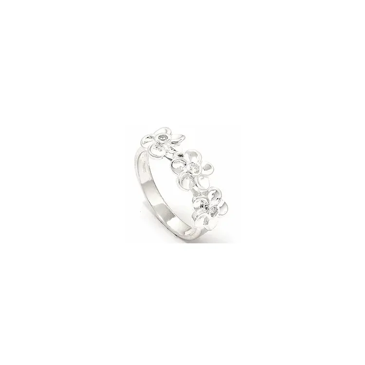 Blumen Ring aus Silber