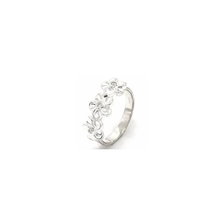 Blumen Ring aus Silber