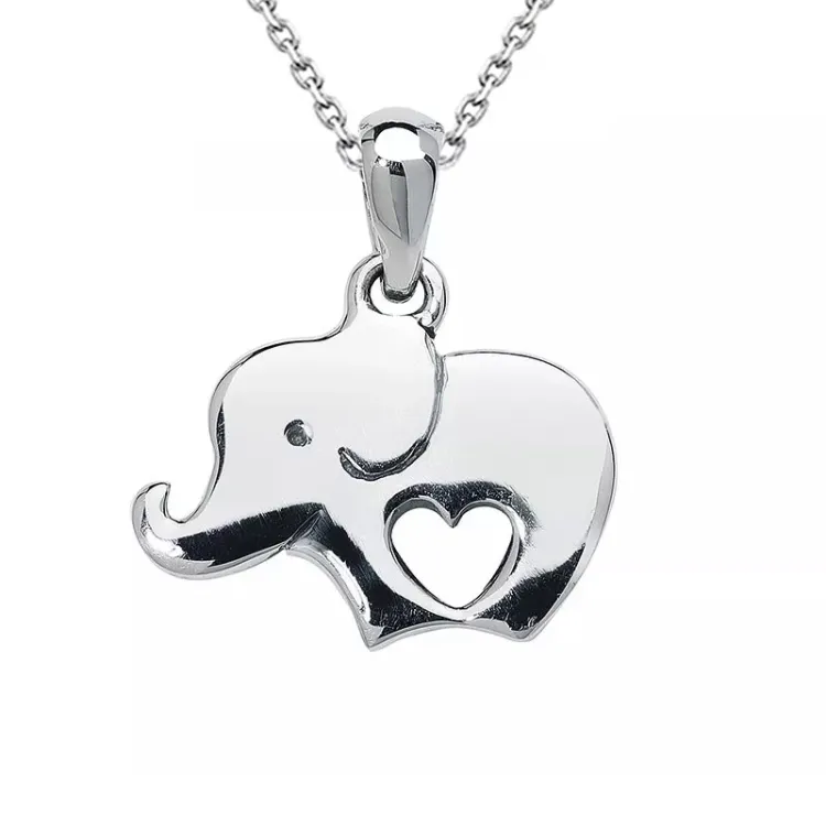 Elefant Halskette aus Silber und Anhänger aus Silber