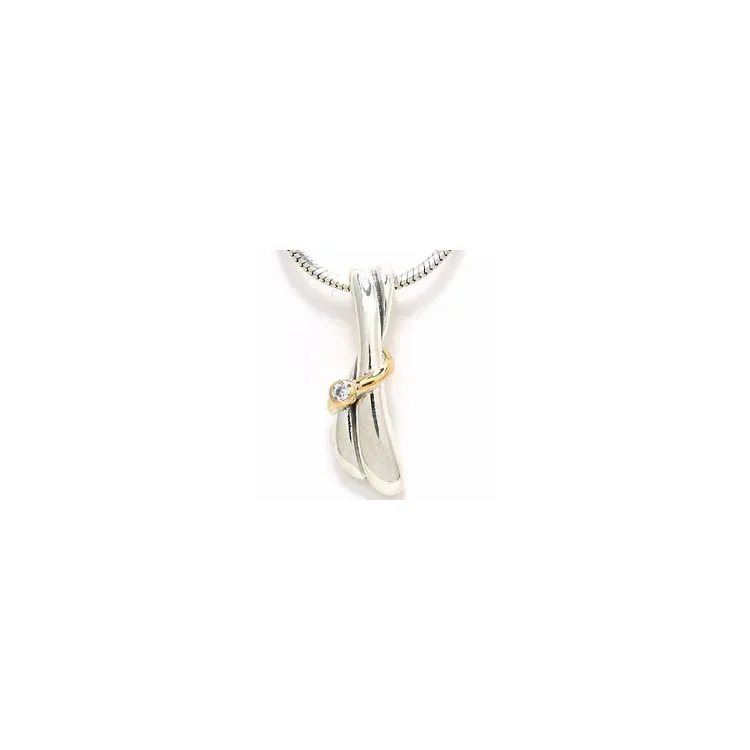 Anhänger aus Silber und 8 Karat Gold