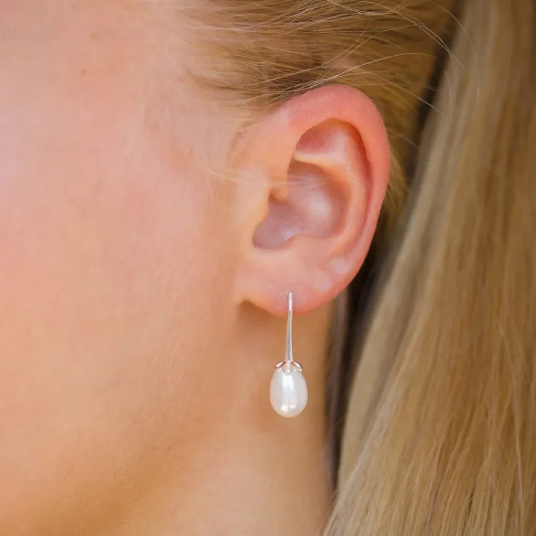 Perle Ohrringe in Silber