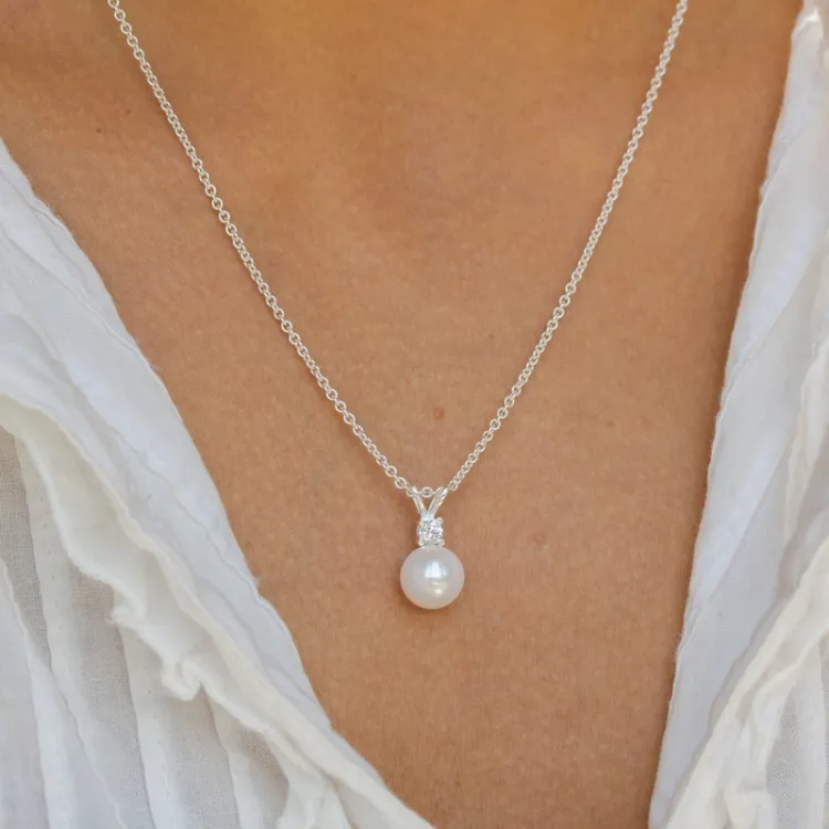Perle Anhänger aus Silber