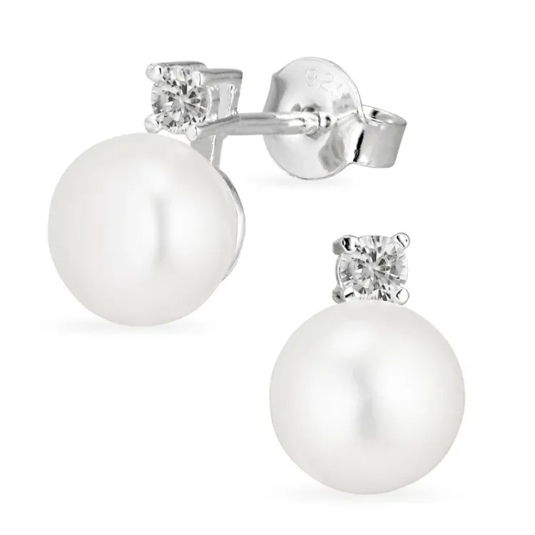 Perle Ohrringe in Silber
