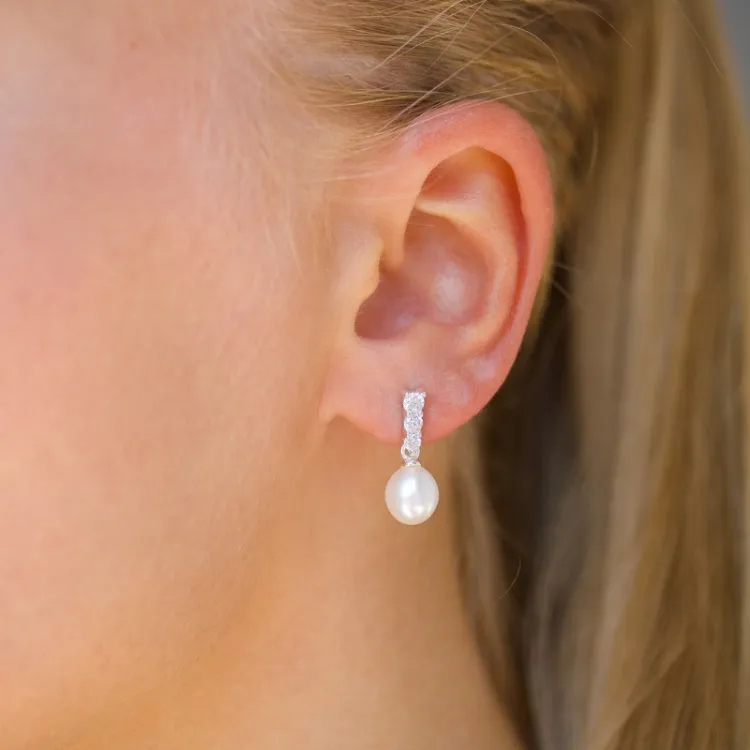 Perle Ohrringe in Silber