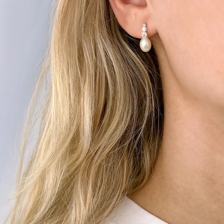 Perle Ohrringe in Silber