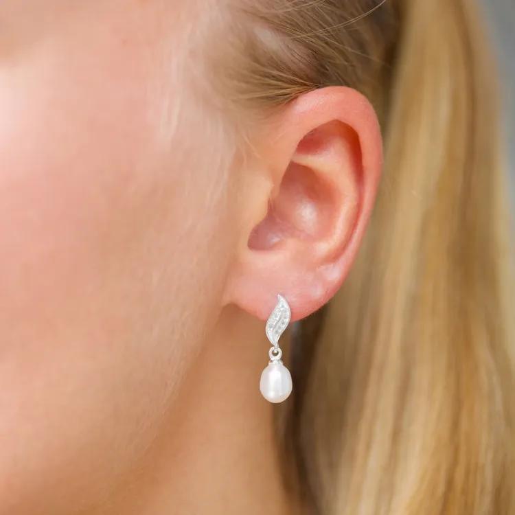 Perle Ohrringe in Silber