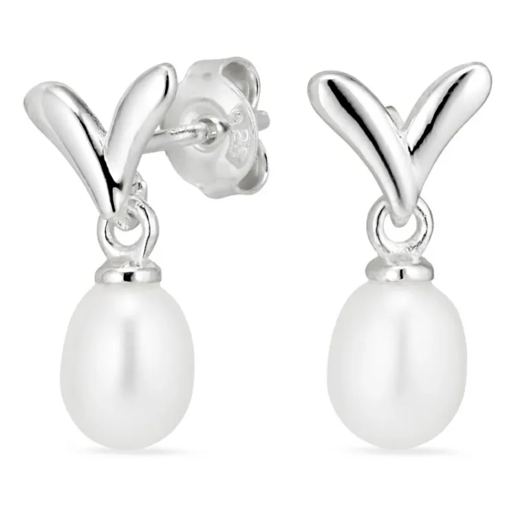Perle Ohrringe in Silber