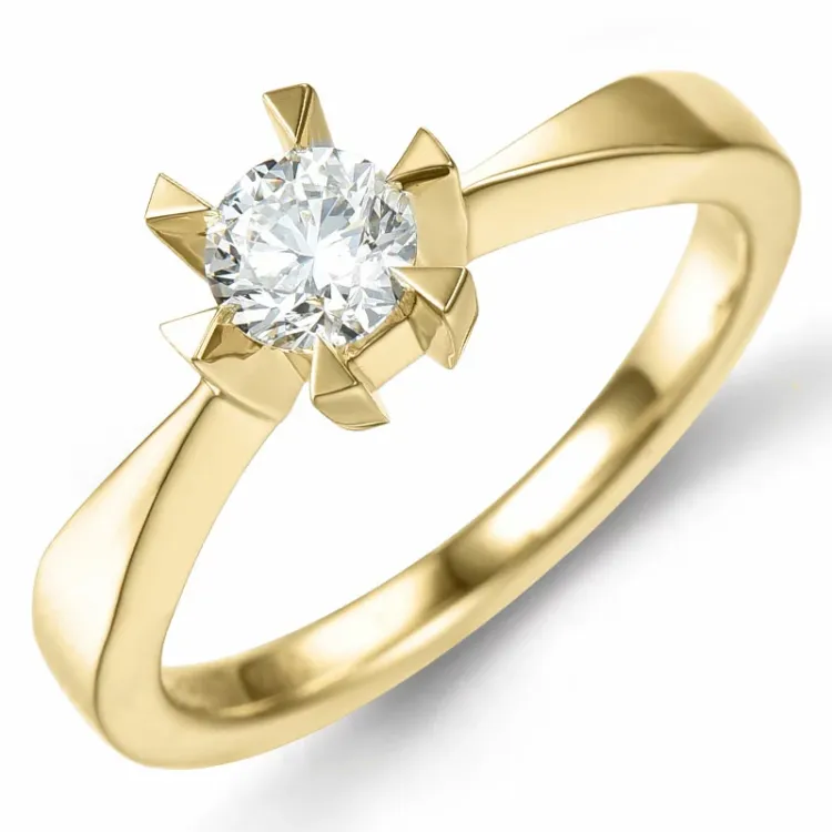 0,40 ct Diamant Solitärring in 14 Karat Gold 0,40 ct