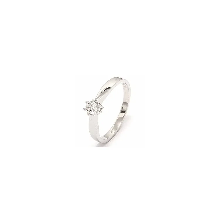 Diamant Weißgoldring in 14 Karat Weißgold 0,20 ct