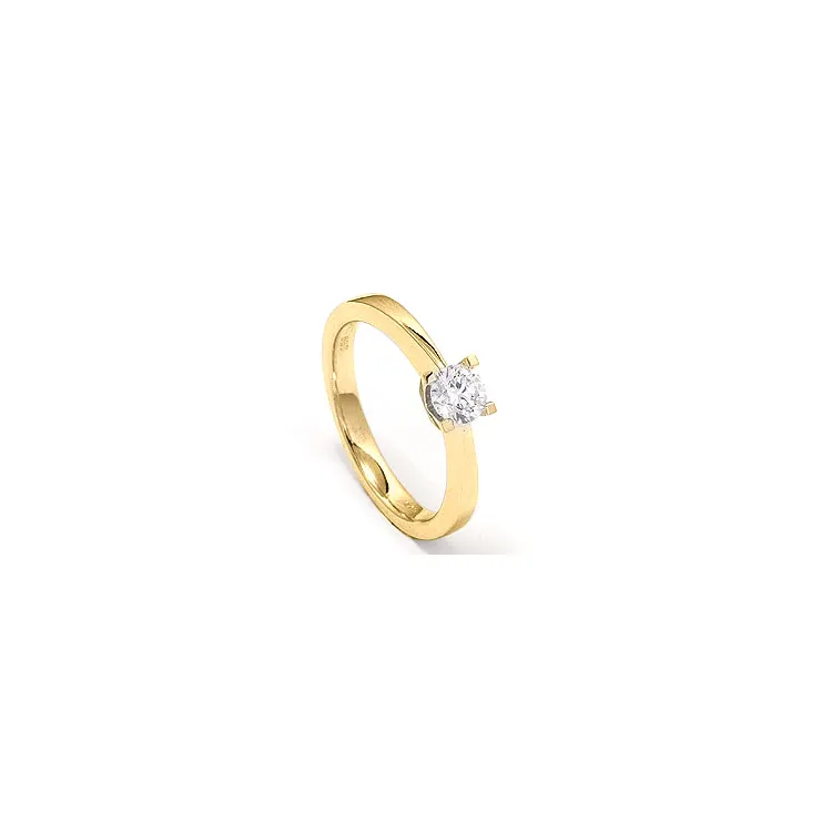 0,30 ct Solitär ring aus 14 Karat Gold