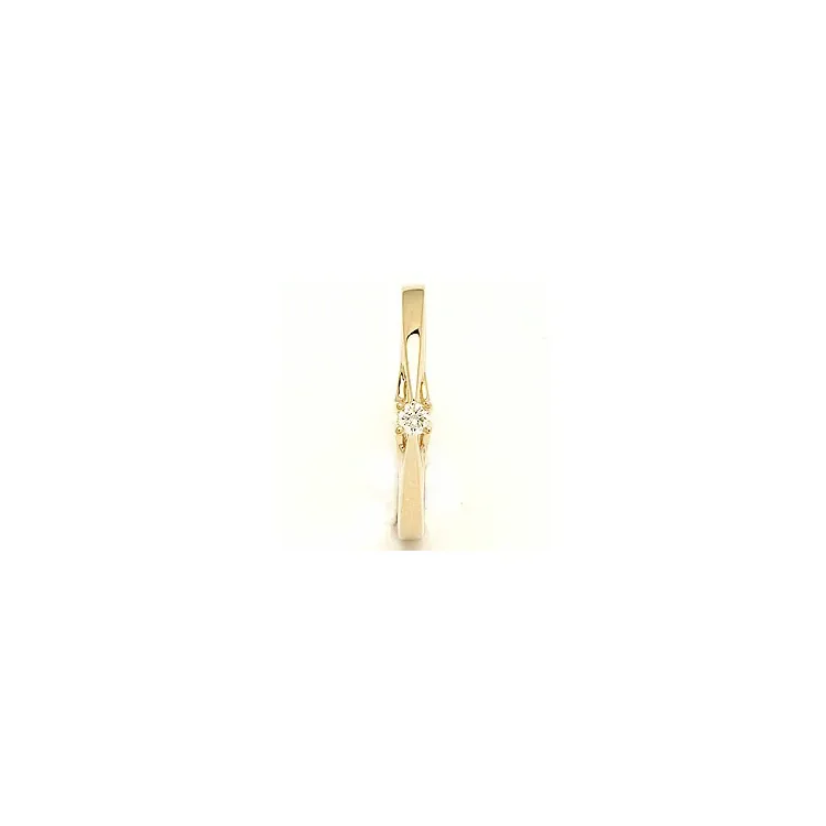 Einfacher diamant gold ring in 14 karat gold 0,05 ct
