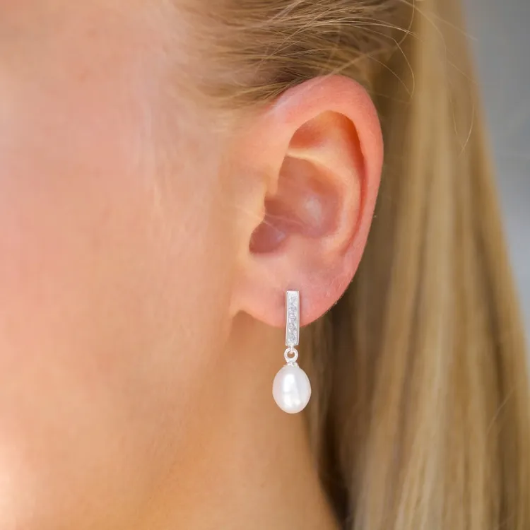 Perle Ohrringe in Silber
